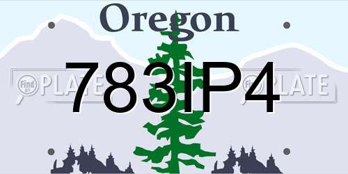 783IP4 Oregon License Plate
