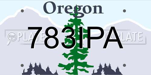 783IPA Oregon License Plate