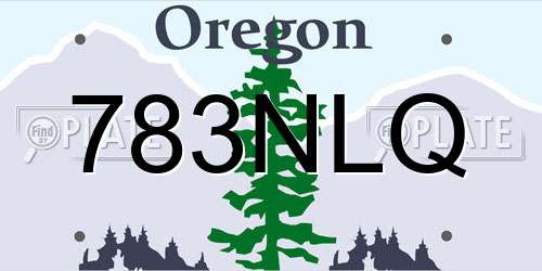 783NLQ Oregon License Plate