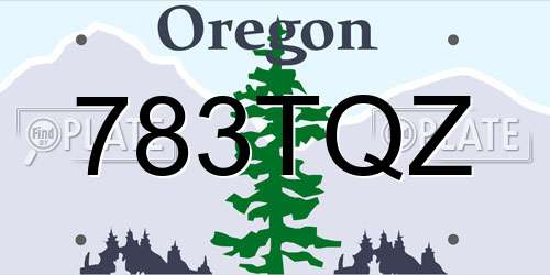 783TQZ Oregon License Plate