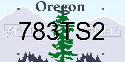 783TS2 Oregon License Plate