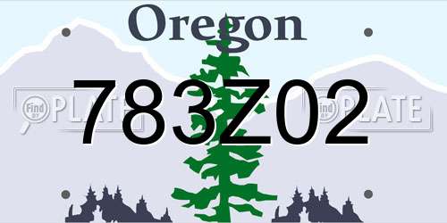 783Z02 Oregon License Plate