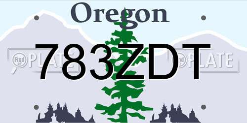 783ZDT Oregon License Plate