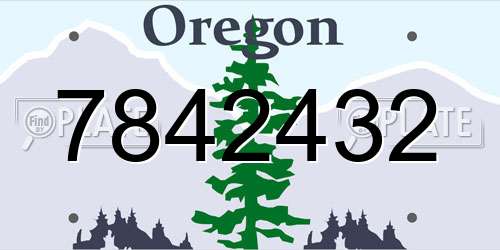 7842432 Oregon License Plate