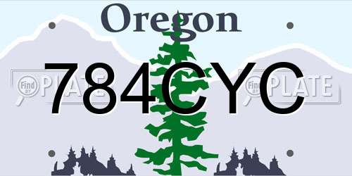 784CYC Oregon License Plate