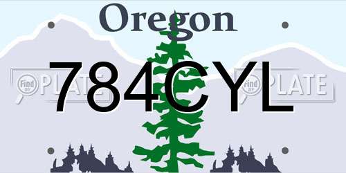 784CYL Oregon License Plate