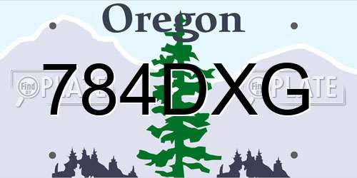 784DXG Oregon License Plate