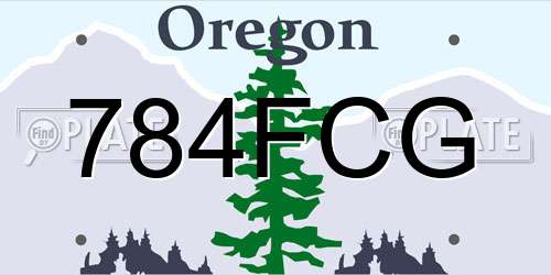 784FCG Oregon License Plate