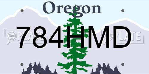 784HMD Oregon License Plate