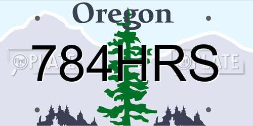 784HRS Oregon License Plate