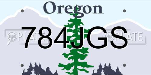784JGS Oregon License Plate