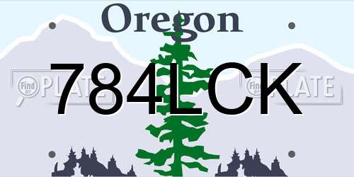784LCK Oregon License Plate