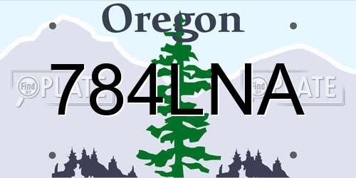 784LNA Oregon License Plate