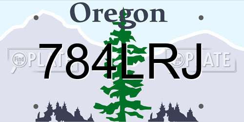 784LRJ Oregon License Plate