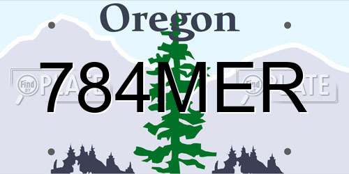 784MER Oregon License Plate
