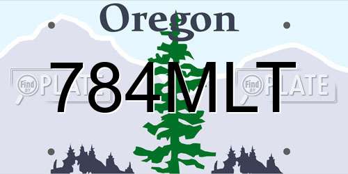 784MLT Oregon License Plate