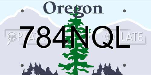 784NQL Oregon License Plate