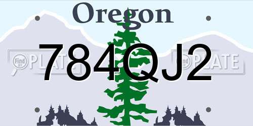 784QJ2 Oregon License Plate