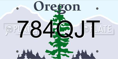 784QJT Oregon License Plate