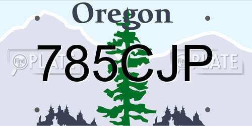 785CJP Oregon License Plate