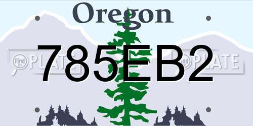 785EB2 Oregon License Plate