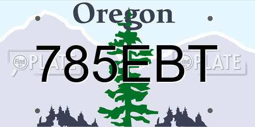 785EBT Oregon License Plate