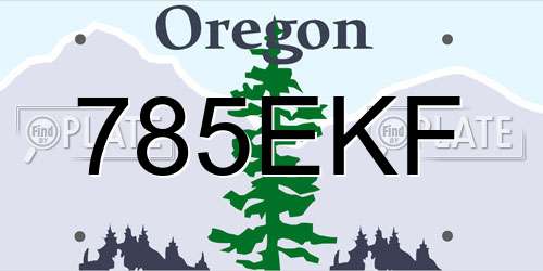 785EKF Oregon License Plate