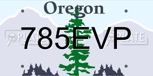 785EVP Oregon License Plate