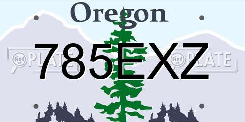 785EXZ Oregon License Plate