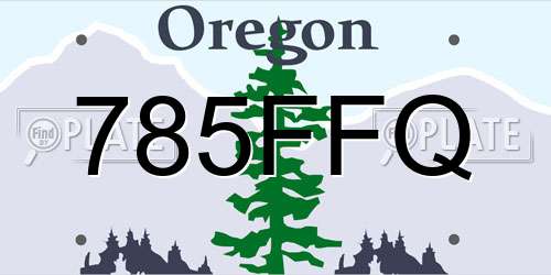 785FFQ Oregon License Plate