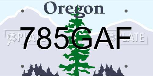 785GAF Oregon License Plate