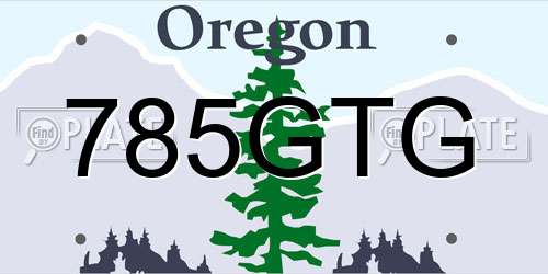 785GTG Oregon License Plate