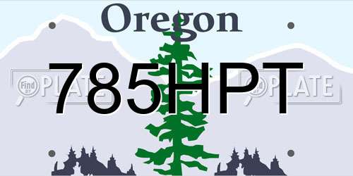 785HPT Oregon License Plate