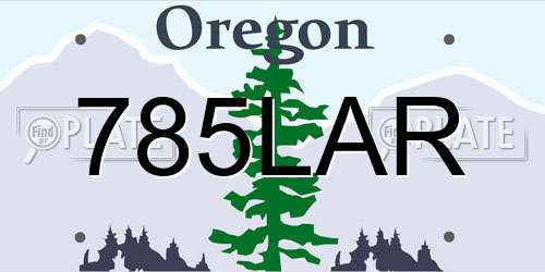 785LAR Oregon License Plate
