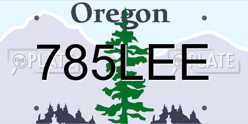 785LEE Oregon License Plate