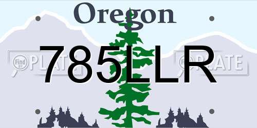 785LLR Oregon License Plate