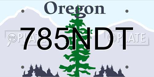 785NDT Oregon License Plate