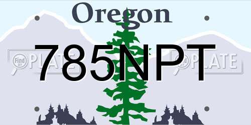 785NPT Oregon License Plate