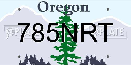 785NRT Oregon License Plate