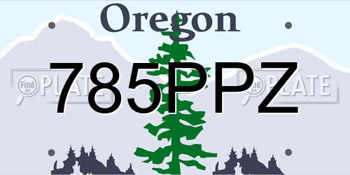 785PPZ Oregon License Plate