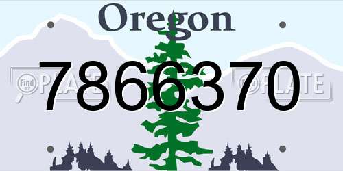 7866370 Oregon License Plate