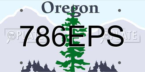 786EPS Oregon License Plate