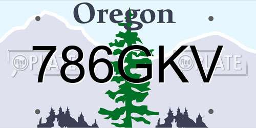 786GKV Oregon License Plate