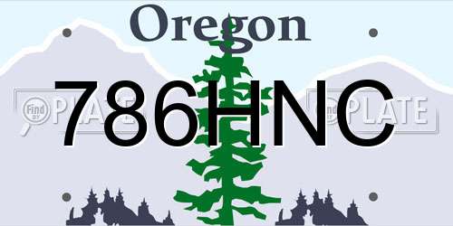 786HNC Oregon License Plate