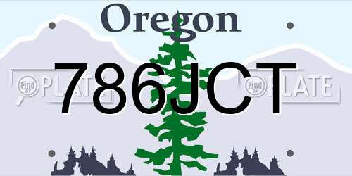 786JCT Oregon License Plate
