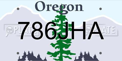 786JHA Oregon License Plate