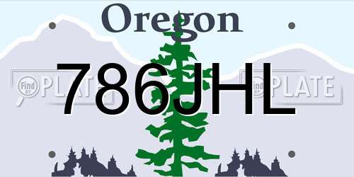 786JHL Oregon License Plate