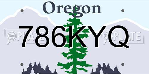 786KYQ Oregon License Plate
