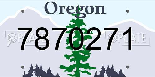7870271 Oregon License Plate