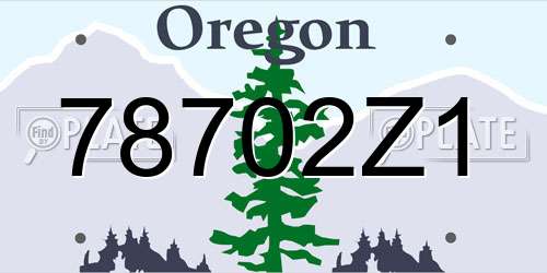 78702Z1 Oregon License Plate